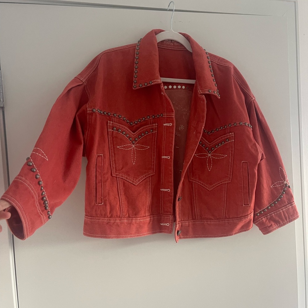 Double D Ranch Horse'n Around Red Studded Jacket - Picture 2 of 9